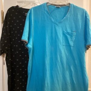 Calvin Klein Aqua V-Neck T-Shirts (2)